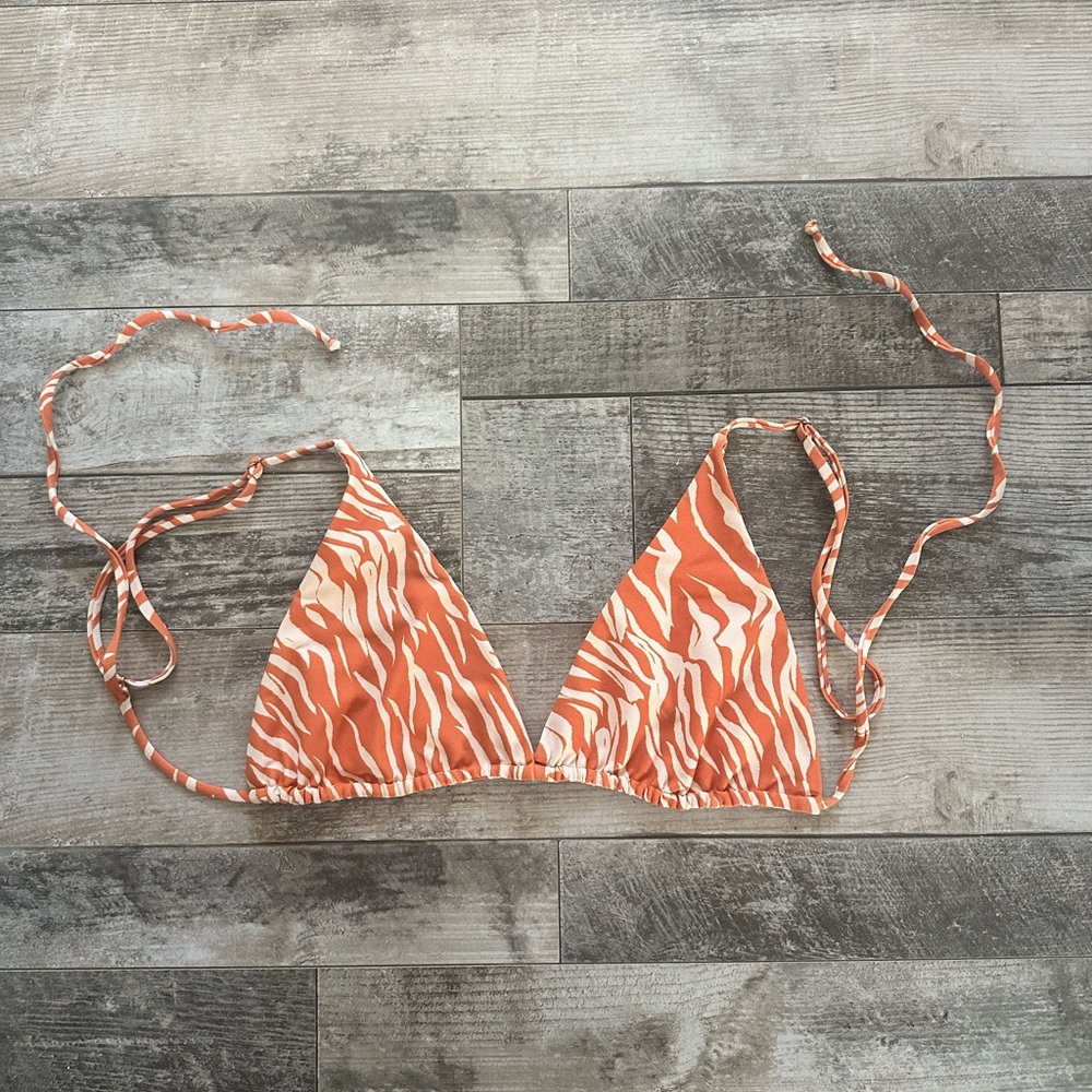 Skatie Ella Zebra Print Bikini Top XL